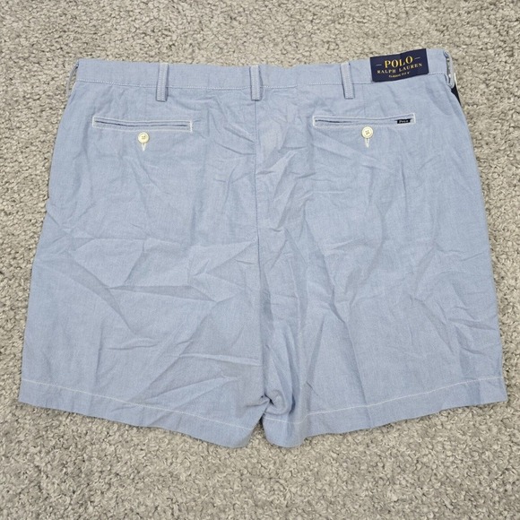 Polo Ralph Lauren Shorts Mens 40 Blue Chino Classic Fit Flat Front Preppy - Picture 7 of 13